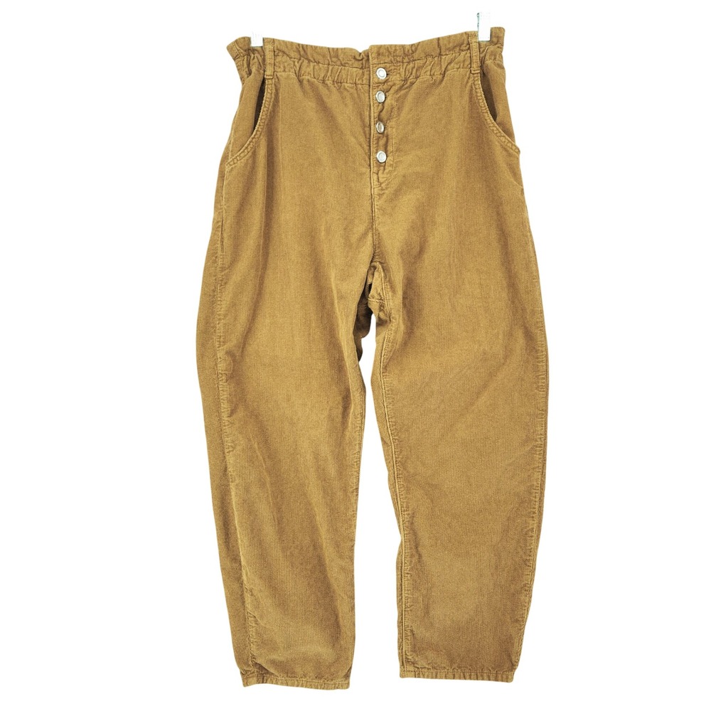Zara Mustard/Tan Cropped Ankle Jeans